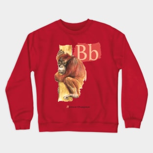 B is for Bornean Orangutan Crewneck Sweatshirt